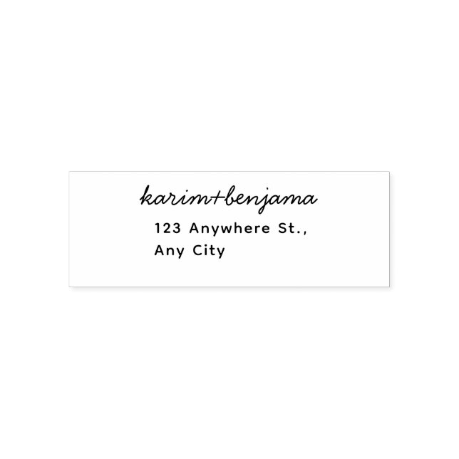 Carimbo Auto Entintado Modern Minimalist with Script Name | Custom (Design)