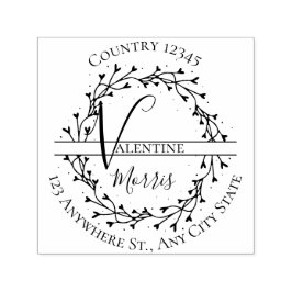 Carimbo Auto Entintado Modern Monogram Return Address Self-inking Stamp