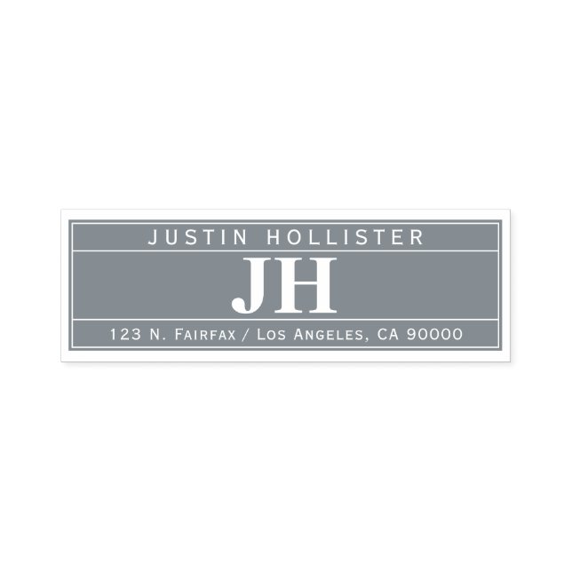 Carimbo Auto Entintado Moderno Bold Professional | Endereço de devolução (Design)