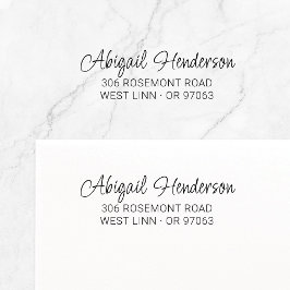 Carimbo Auto Entintado Moderno Elegante manuscrito 10a | Endereço de devo