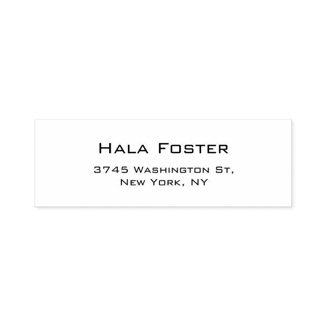 Carimbo Auto Entintado Moderno Estilo Simples Preto e Branco Elegante (Design)