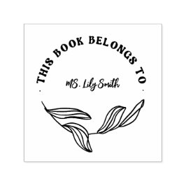 Carimbo Auto Entintado Moderno Personalizado Este Livro Pertence Ao Profe