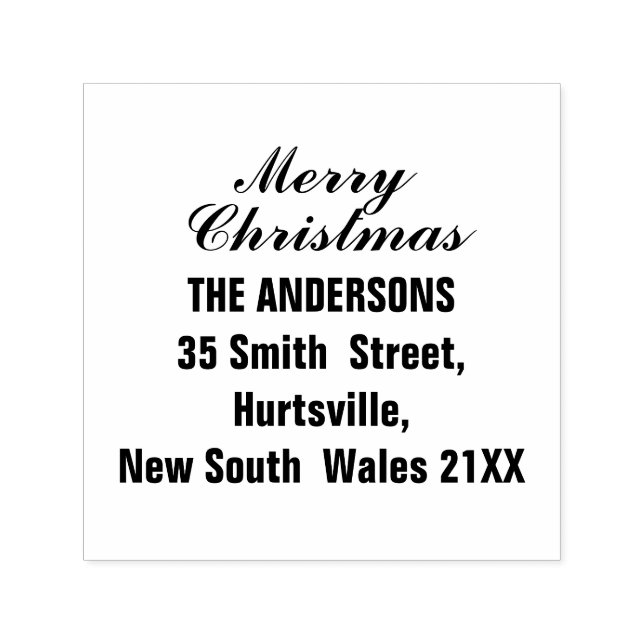 Carimbo Auto Entintado Moderno Script Feliz Natal (Design)