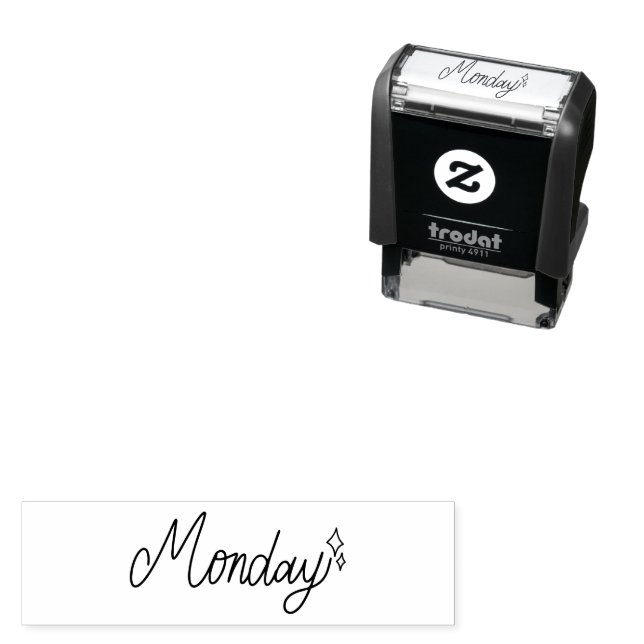 Carimbo Auto Entintado Monday Weekday Journal Design (In Situ)