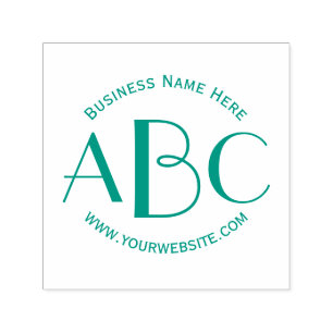 Carimbo Auto Entintado Monograma 3 - Iniciais alfabéticos Nome comercial