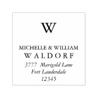 Monograma Berry Laurel Branch Return Address
