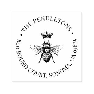 Carimbo Auto Entintado Monograma de Círculo Simples