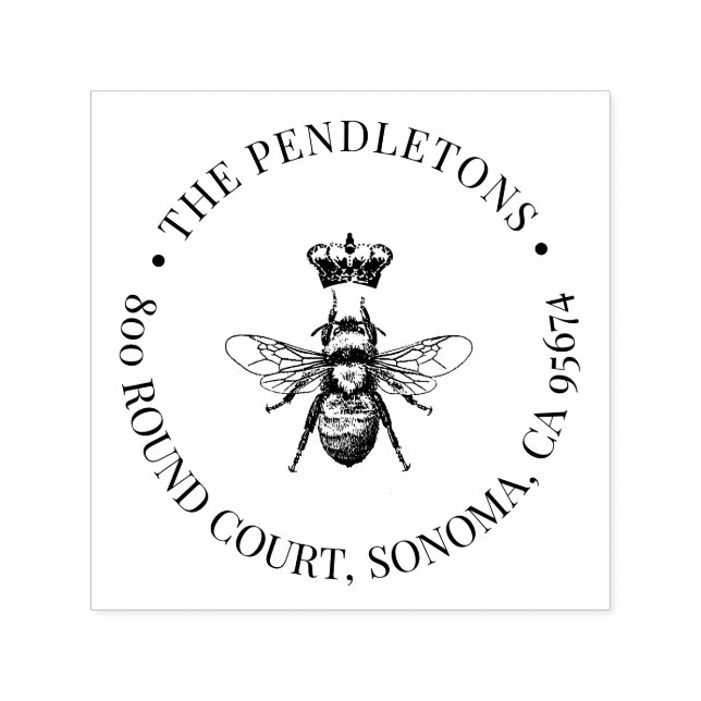 Carimbo Auto Entintado Monograma de Círculo Simples (Design)