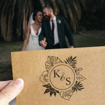 Monograma de Letra Tropical de Letra de Script Ele