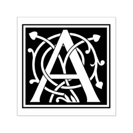 Carimbo Auto Entintado Monograma de Mercer Personalizado Inicial