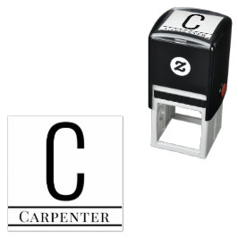 Carimbo Auto Entintado Monograma de Nome Simples Negrito Inicial Única #1