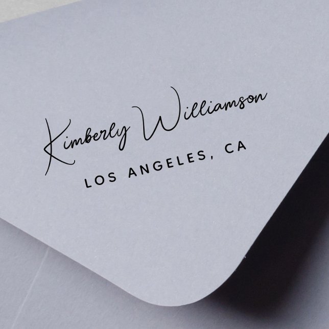 Carimbo Auto Entintado Monograma de Script de Assinatura Chic (Empower your name in our signature script as your logo and brand identity)