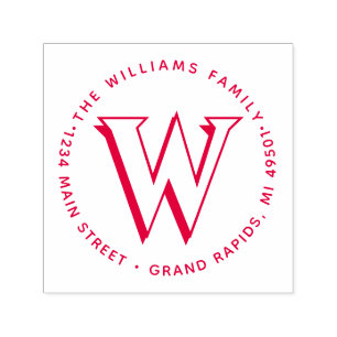 Carimbo Auto Entintado Monograma elegante Cria seu próprio endereço de de