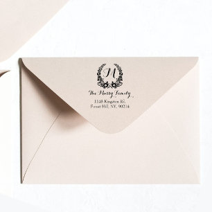 Carimbo Auto Entintado Monograma Floral Floral Bohemian