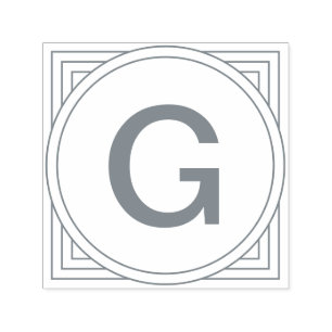 Carimbo Auto Entintado Monograma Geométrico