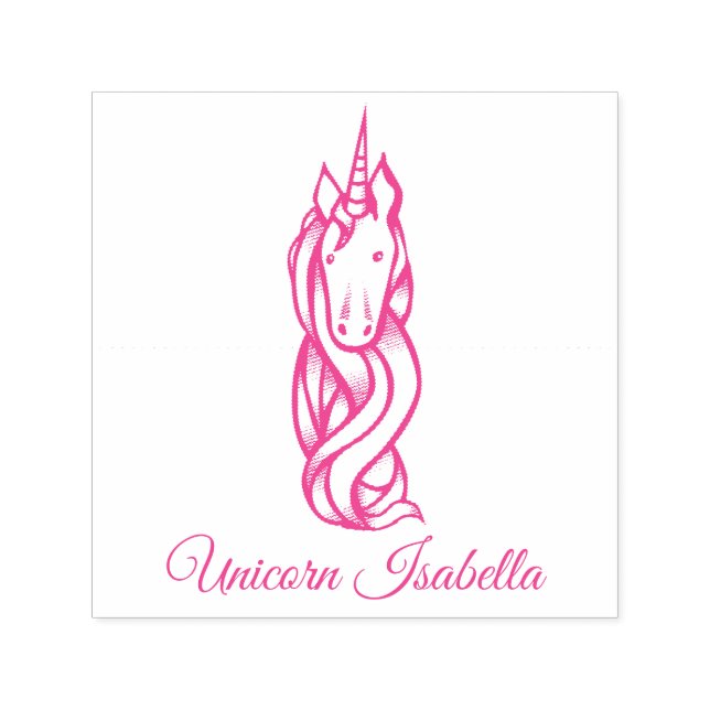 Carimbo Auto Entintado Monograma Mágico - I Personalizado Unicorn Isabell (Design)