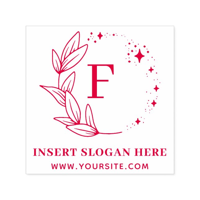 Carimbo Auto Entintado Monograma Personalizado para Negócios (Design)