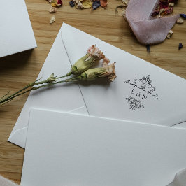 Carimbo Auto Entintado Monograma Vintage | Monograma de Casamento