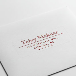 Carimbo Auto Entintado Monogramas iniciais endereço de retorno mínimo mod