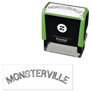 CARIMBO AUTO ENTINTADO " MONSTERVILLE " SEMANA ESCURA, PALAVRA DE MONSTRO