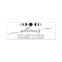 Moon Phase Celestial Wedname & Return Address