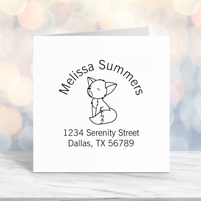 Carimbo Auto Entintado Morada de Arca de Raposa Sonolenta (Criador carregado)