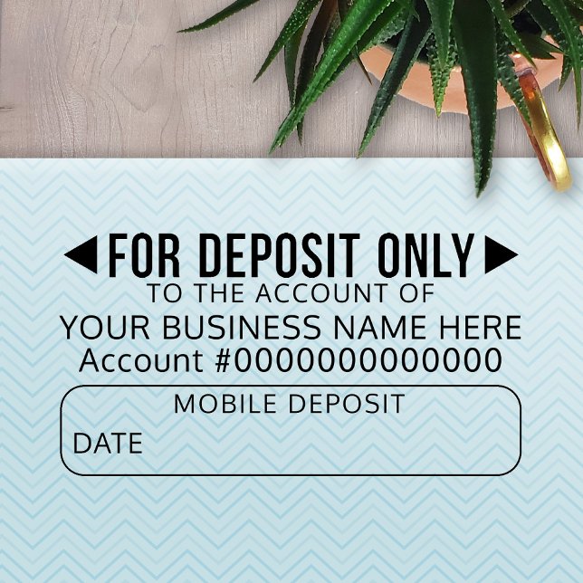 Carimbo Auto Entintado Móvel Apenas Para Depósito Banco Básico De Negócio (Criador carregado)