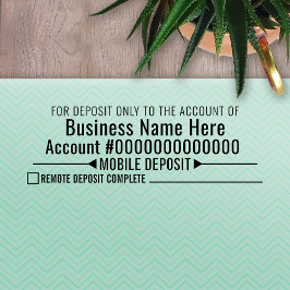 Carimbo Auto Entintado Móvel Somente para Depósito com área para adiciona