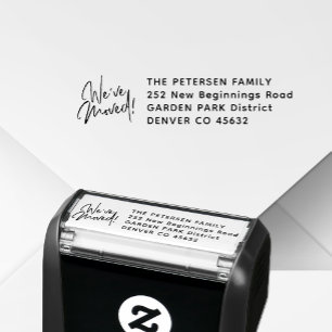 Carimbo Auto Entintado Movemos o endereço de retorno de script moderno