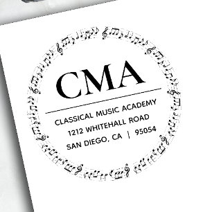 Carimbo Auto Entintado Musical Notes Music Teacher School