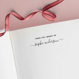 Carimbo Auto Entintado Na Biblioteca Do Nome Do Script De Tendy