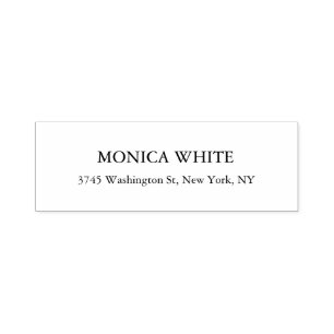 Carimbo Auto Entintado Na moda Elegante preto e branco clássico