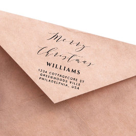 Carimbo Auto Entintado Na moda Script Calliografia Feliz Família de Natal