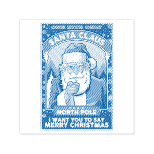 Carimbo Auto Entintado Natais vintages Papais noeis dizem Feliz Natal