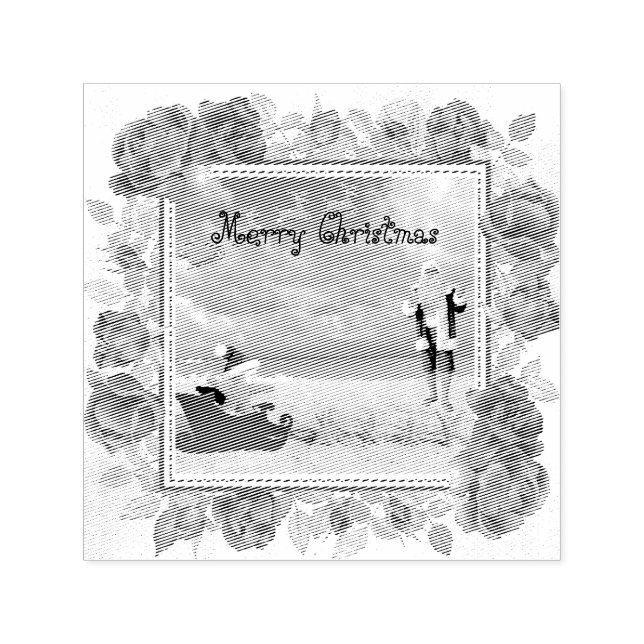 Carimbo Auto Entintado Natal Fofo e Brilhante (Design)