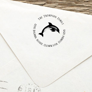 Carimbo Auto Entintado Nature Botanal Return Address Dolphin