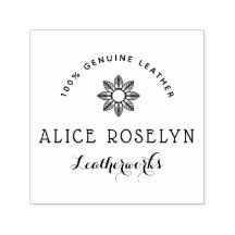 negócio de leatherworks de script de logotipo pers