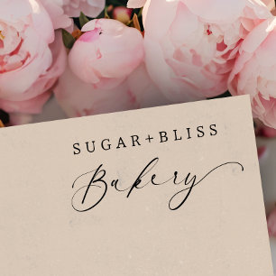 Carimbo Auto Entintado Negócios de Folha de Script Manuscrito Moderno