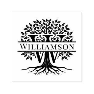 Carimbo Auto Entintado Negrito Inicial Único Sobre o Nome da Árvore da Vi