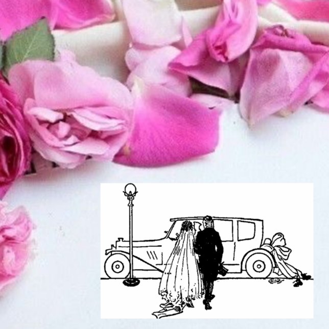 Carimbo Auto Entintado noiva e noivo da década de 1920 (Criador carregado)