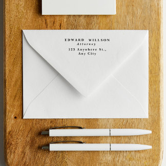 Carimbo Auto Entintado Nome corporativo clássico, cargo e endereço