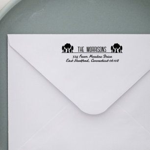 Carimbo Auto Entintado Nome da Cópia da Árvore e Endereço de Devolução