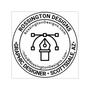 Carimbo Auto Entintado Nome da Empresa de Design Gráfico Localização URL 