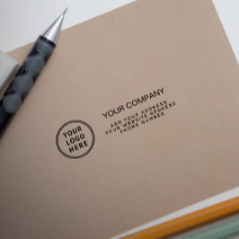 Carimbo Auto Entintado Nome da empresa de logotipo Endereço de devolução