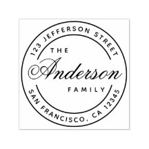 Nome da Família Caligrafia Roteiro Elegante Endere