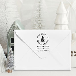 Carimbo Auto Entintado Nome da família da árvore natalícia Nome da famíli