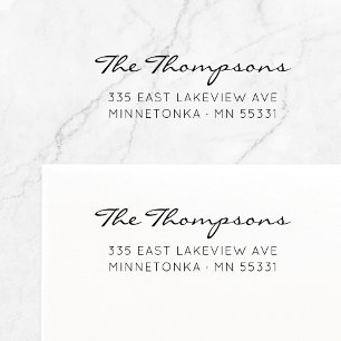 Carimbo Auto Entintado Nome da Família de Script Moderno. Endereço de dev