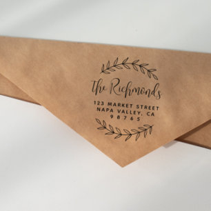 Carimbo Auto Entintado Nome da Família de Script Personalizado do Endereç