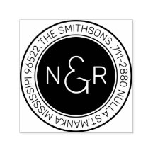 Nome da Família do Monograma Moderno Clássico Ende