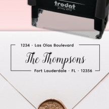 Nome da Família Elegante Endereço de Retorno em Le